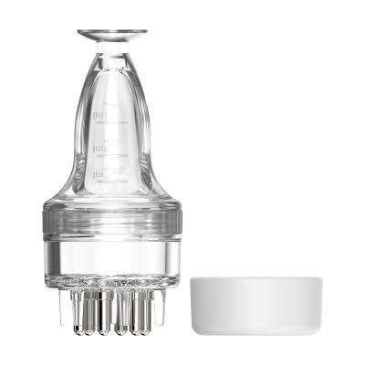 cdar Ball Massage Hair Applicator Oil Portable Scalp Growth Nourish Mini Roots Liquid Comb with Scale Design Clear