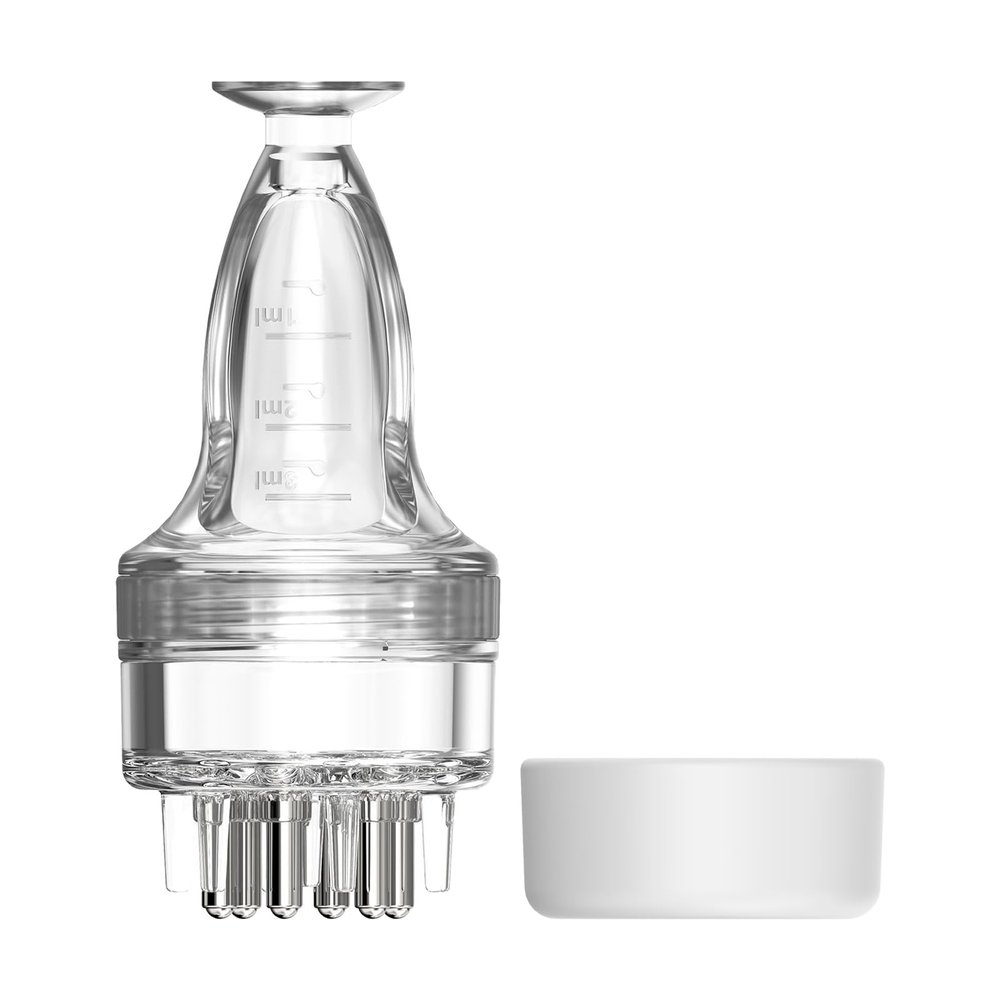 cdar Ball Massage Hair Applicator Oil Portable Scalp Growth Nourish Mini Roots Liquid Comb with Scale Design Clear