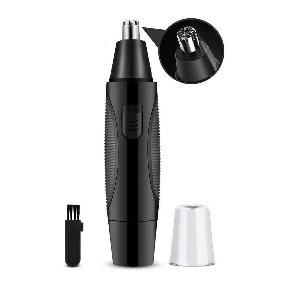 LEONYS Ear, Nose & Brow Trimmer Clipper Painless Trimmer for Men & Women, Battery Operated, Nose Hair Trimmer Kit, Black