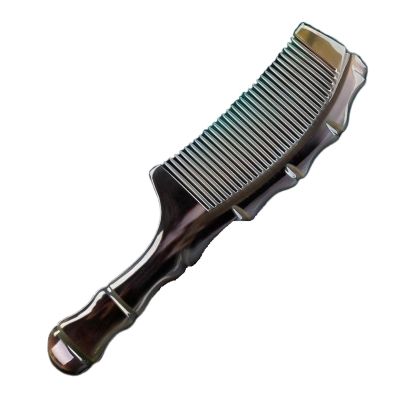 TERPON Natural Horn Comb Handmade Ox Horn Comb Detangler Antistatic Fine Tooth Massage Scalp Bamboo Shape Hair Combs Wooden Hair Combs