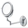 AMHIL Wall-Mounted Makeup Mirror 7-inch LED Makeup Mirror Wall-Mounted with Light Double-Sided Folding 10X Magnifying Metal Mirror view 1