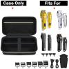 Case Compatible with Novah for Ufree for KIKIDO for GLAKER for FADEKING for GSKY for Romanda Professional Hair Clippers, Beard Trimmer Grooming Storage Holder for Hair Trimmers Set (Box Only)-Black view 4