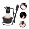 Angoily 1set Men Manual Shaving Kit Ergonomic Shave Brush Bowl Holder for Grooming and Haircuts Essential for Barbershops and Salons view 4