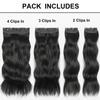 Remanbo Four Clips Wavy for Woman Synthetic Clip In Hair Toppers Long Curly Hairpiece High Temperature Fiber 22inch Machine Made (Gold) view 4