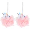 Balacoo Shower Loofah: 2 Pcs Unicorn Loofahs Animal Loofah Kids Loofah Bath Sponge Exfoliating Scrubber Bathing Ball for Girls Boys view 1