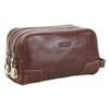 RC ROCKCOW Coded Lock Toiletry Bag, Mens Genuine Leather Travel Shaving Dopp Kit Anti Theft Business Wallet Clutch Purse Bag Organizer view 1