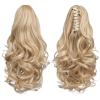 Tiklans Blonde Ponytail Extension,22" Clip in Ponytail for Women Short Ponytail Hair Extension Synthetic Heat Friendly Fiber for Girls view 1