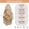 Tiklans Blonde Ponytail Extension,22" Clip in Ponytail for Women Short Ponytail Hair Extension Synthetic Heat Friendly Fiber for Girls view 2
