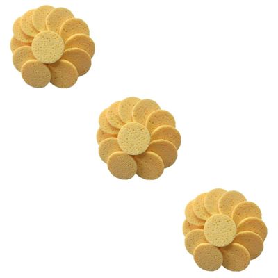 Angoily 60pcs Skin-friendly Makeup Puff Cotton Rounds Face Cleaning Sponge Round Pads Gentle Exfoliation for Daily Skincare