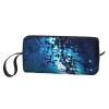 OUSIKA Sky Full of Stars Cosmetic Bags for Women Portable Makeup Bag Travel Storage Bag Daily Receive Bag Large Capacity Toiletry Bag, White view 2