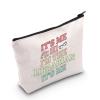 WCGXKO Librarian Gift It's Me Hi Im The Librarian Its Me Zipper Pouch Makeup Bag (B-Hi Librarian) view 1