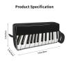 Black and White Piano Keys Cosmetic Bags for Women Portable Makeup Bag Travel Storage Bag Daily Receive Bag Large Capacity Toiletry Bag, White, One Size view 3