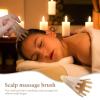 Ipetboom Natural Cow Horn Hair Washing Comb Scalp Massager Brush for Dandruff Reduction and Relaxing Hair Care with Comfortable Grip view 4