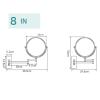 CBLdF Wall Mounted Double-Sided Mirror Makeup Mirror Bathroom Telescopic Mirror Beauty Mirror Magnifying Mirror,Brushed Nickel,7X view 3