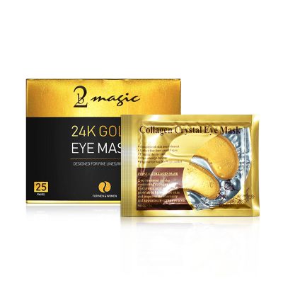 Generic Under Eye Patches 25 Pairs, Golden Eye Mask with Amino Acid & Collagen for Puffy Eyes, Dark Circles,Bags and Wrinkles with Collagen