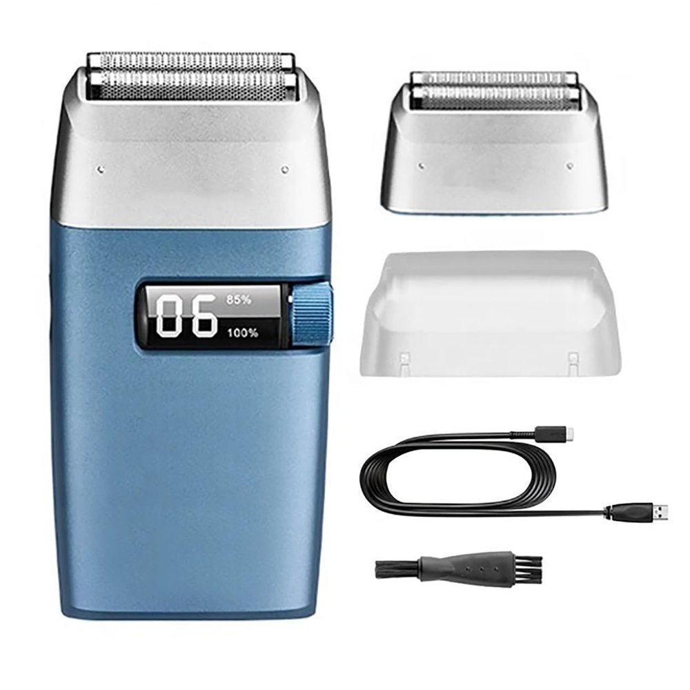 EKHOU Men's Shaver, 3-Speed Motor Hair Beard Electric Shaver for Men Rechargeable Razor Bald Head Shaving Machine with Extra Mesh