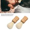 Beard Brush, Mini Synthetic Shave Brush Professional Beard Comb Beard Shave Brush Wooden Handle Lightweight Mustache Brush Soft Hair Brush for Salon Home view 2