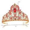 DOITOOL 1pc Style Rhinestone Inlaid Large Crown for Women Elegant Golden Hair Accessory for Brides Bridesmaids and Special Occasions Luxurious Design Workmanship view 2