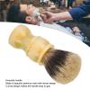 Beard Brush, Synthetic Shave Brush Beard Comb Beard Shave Brush Wooden Handle Lightweight Mustache Brush Facial Hair Cleansing Brush for Barber Salon Home view 2