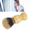 Beard Brush, Synthetic Shave Brush Beard Comb Beard Shave Brush Wooden Handle Lightweight Mustache Brush Facial Hair Cleansing Brush for Barber Salon Home view 4