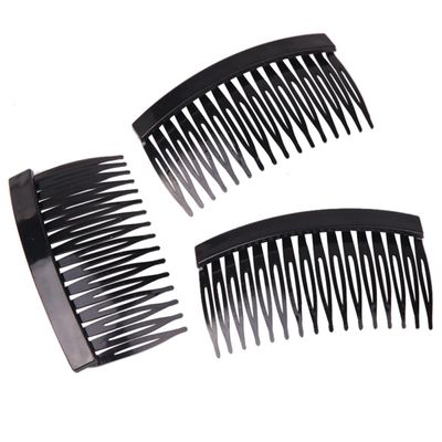 Angoily 20pcs Plastic Hair Side Combs Teeth Inserted Hair Accessories for Women and Girls Colors Black Clear Coffee Yellow Red for Styling and Secure Hold