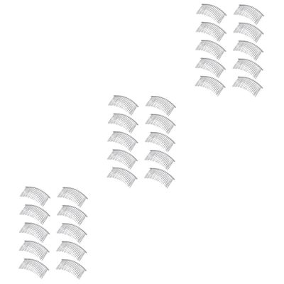 Angoily 30pcs Metal Hair Clip Combs for Women Iron Wire Inserted Combs White Color for Bridal Veil Updo Styling and Everyday Use Hair Accessories for Girls