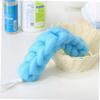 Ipetboom 3pcs Bath Towel Body Scrubber Exfoliator Hand-held Plastic Weave Bath Strip Comfortable view 2