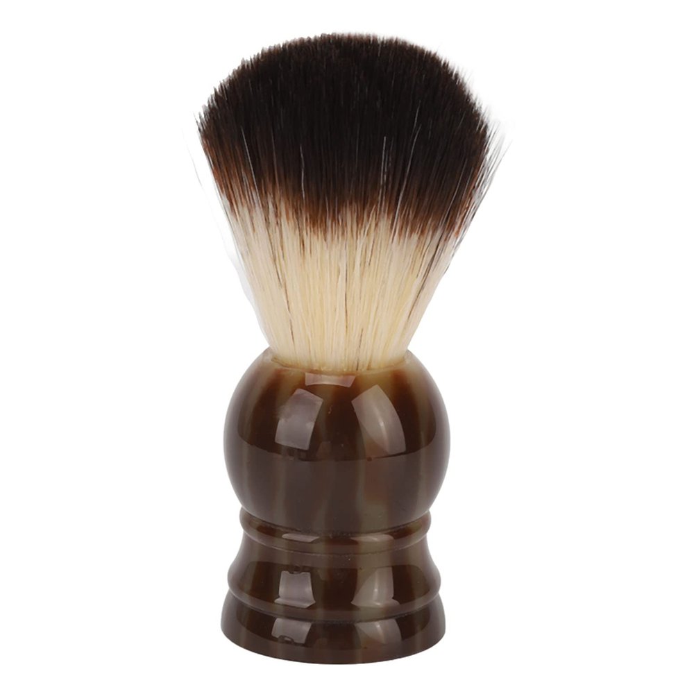 Beard Brush, Shaving Brush Beard Comb Beard Shave Brush Wooden Handle Lightweight Mustache Brush with Curved Handle Hair Tool for Barber