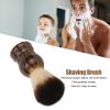 Beard Brush, Shaving Brush Beard Comb Beard Shave Brush Wooden Handle Lightweight Mustache Brush with Curved Handle Hair Tool for Barber view 2