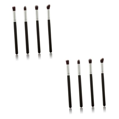 Housoutil 8pcs Portable Makeup Brush Set Eyeshadow Brush Kit Tools Soft Hair Travel-friendly
