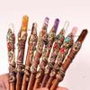Ahid Arts Crystal Point Stick, Mix Hair Stick, Pencil hair stick, Quartz hair, Gift for her, Boho Crystal Hair Stick, Gemstone Hair Stick (3) view 1