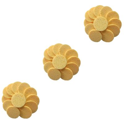 Angoily 60pcs Round Makeup Remover Pads Skin-friendly Sponge Cushions for Exfoliating and Oil Removal for Daily Facial Care Skin Color