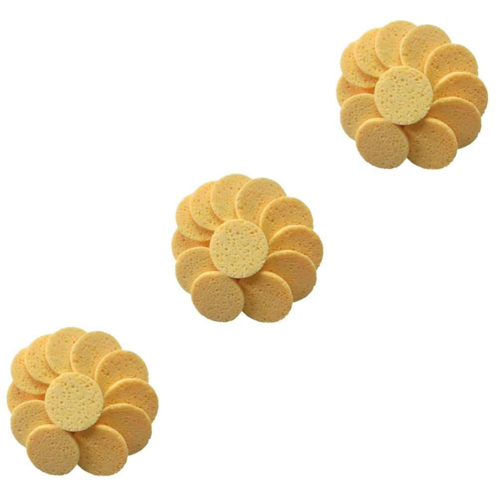 Angoily 60pcs Round Makeup Remover Pads Skin-friendly Sponge Cushions for Exfoliating and Oil Removal for Daily Facial Care Skin Color