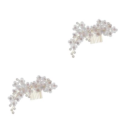Angoily 2pcs Bridal Hair Pin Wedding Headpiece Hair Comb Special Occasion Headdress