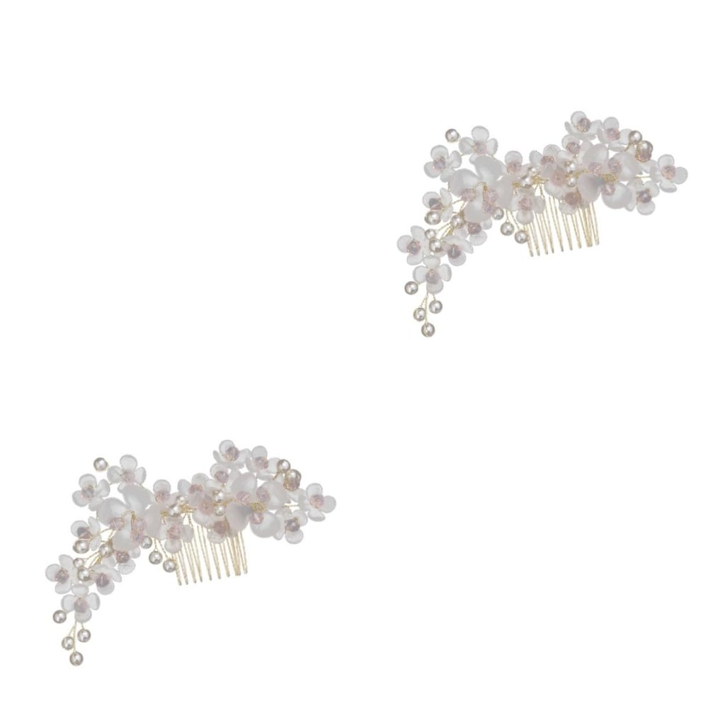 Angoily 2pcs Bridal Hair Pin Wedding Headpiece Hair Comb Special Occasion Headdress
