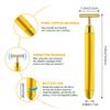 Aubric Face Massager Electric Beauty Bar 24k Golden Facial Massage Tool, T-Shape Electric Vibrating Wand Face Neck Skin Firming Lifting Tighting Wrinkles Reducing Body Treatment Anti Aging Device view 2