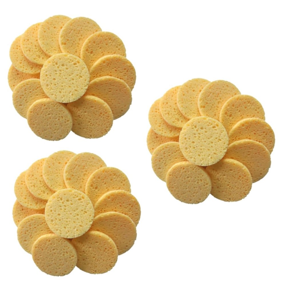Angoily 60pcs Cotton Pads for Makeup Removal Soft Sponge Puff Round Gentle Face Cleansing