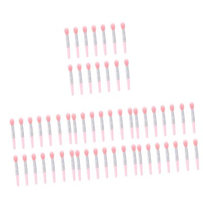 Housoutil 4sets Silicone Lip Brush for Makeup Application Mini Lip Brush Travel-friendly Design for Liquid Cosmetics Red Handles