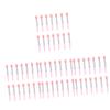 Housoutil 4sets Silicone Lip Brush for Makeup Application Mini Lip Brush Travel-friendly Design for Liquid Cosmetics Red Handles view 1