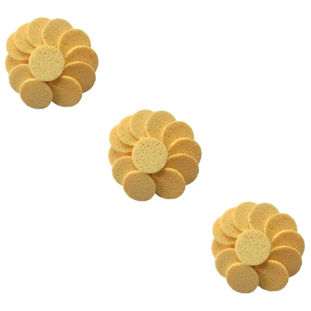 Angoily 60pcs Skin-friendly Makeup Remover Pads Soft Cotton Cleansing Sponges for Facial Cleaning Round for Skin Types Reusable
