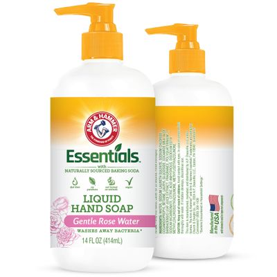 Arm & Hammer Liquid Hand Soap for Skin Cleaning - Cleanser for Kitchen & Bathroom with Gentle Rose Scent - Natural Hand Soap Cleanses, Softens 14 FL Oz (414ml)