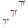 Angoily 15pcs Combs Brow Brushes Portable Steel Pin Hair Tools for Salon Home Use Makeup Supplies Random Color view 1