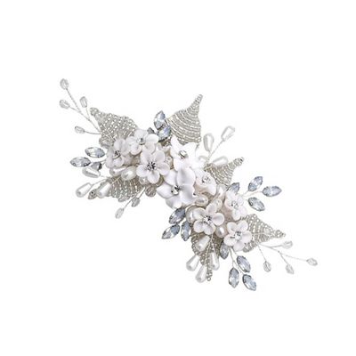 Angoily 1pc Crystal Hair Comb Stylish Flower Hair Accessory for Brides and Women Lightweight Comfortable Elegant Design for Weddings Parties and Everyday Use