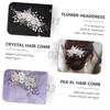 Angoily 1pc Crystal Hair Comb Stylish Flower Hair Accessory for Brides and Women Lightweight Comfortable Elegant Design for Weddings Parties and Everyday Use view 2
