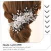 Angoily 1pc Crystal Hair Comb Stylish Flower Hair Accessory for Brides and Women Lightweight Comfortable Elegant Design for Weddings Parties and Everyday Use view 4