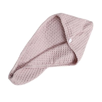 DOITOOL 1pc Waffle Hair Towel Ultra Absorbent Drying Cap Fast Drying Shower Towel for Home Travel Gym Soft Blend Pure Color