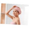 DOITOOL 1pc Waffle Hair Towel Ultra Absorbent Drying Cap Fast Drying Shower Towel for Home Travel Gym Soft Blend Pure Color view 4