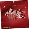 Angoily Elegant Rose Gold Hair Comb with Crystal Design Durable Hair Clip Accessory for Weddings Dances and Special Occasions Women of All Ages view 2