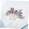 Angoily Elegant Rose Gold Hair Comb with Crystal Design Durable Hair Clip Accessory for Weddings Dances and Special Occasions Women of All Ages view 3