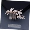 Angoily Elegant Rose Gold Hair Comb with Crystal Design Durable Hair Clip Accessory for Weddings Dances and Special Occasions Women of All Ages view 4